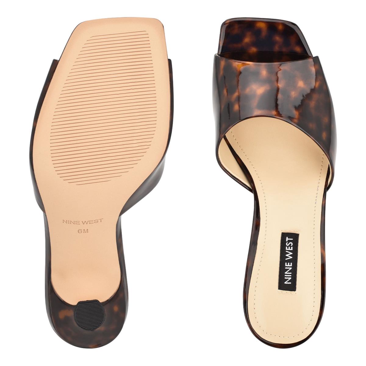 Nine West Perfact Heeled Slide Sandals Coffee | CDGF62948