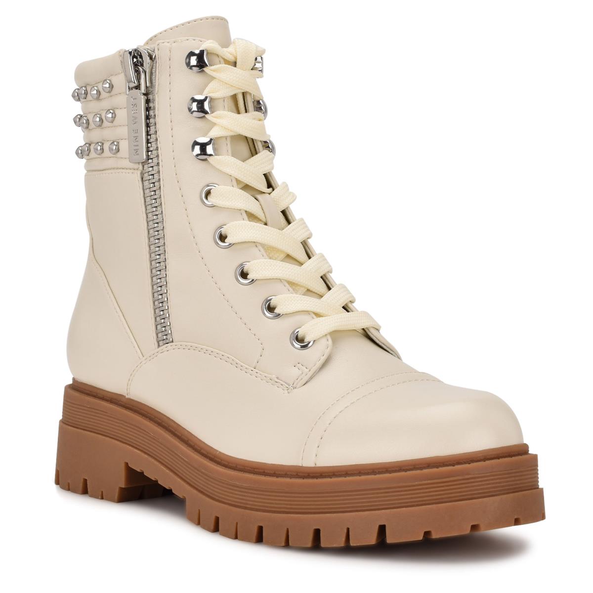 Nine West Pimmz Lug Sole Boots Beige | ETSX08967