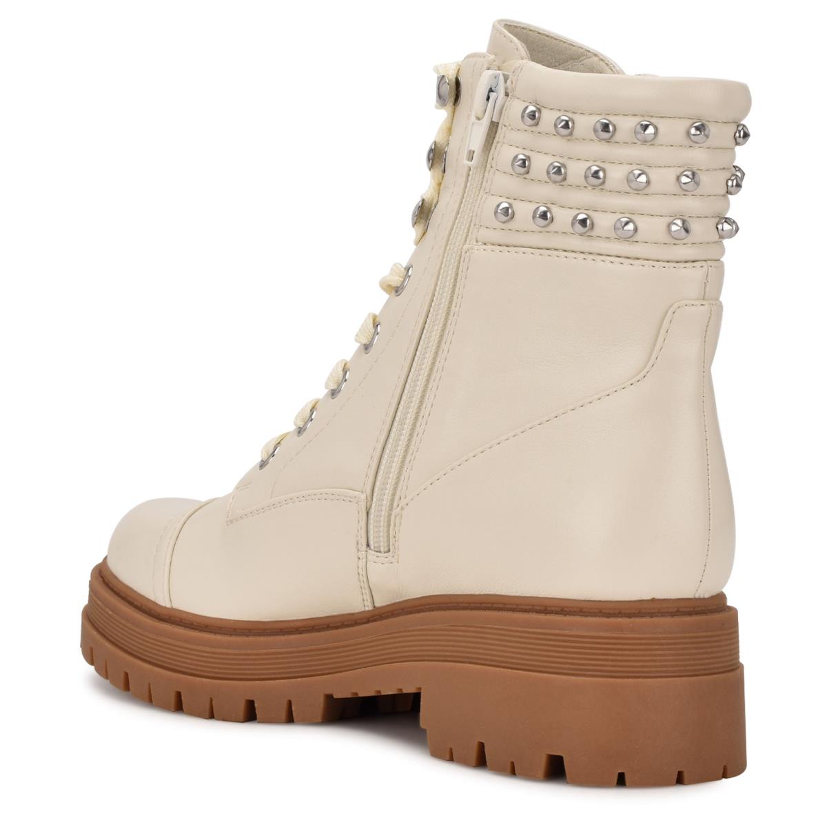 Nine West Pimmz Lug Sole Boots Beige | ETSX08967