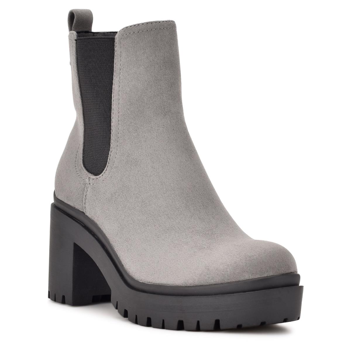 Nine West Quies Chelsea Heeled Booties Grey | GXCE64823