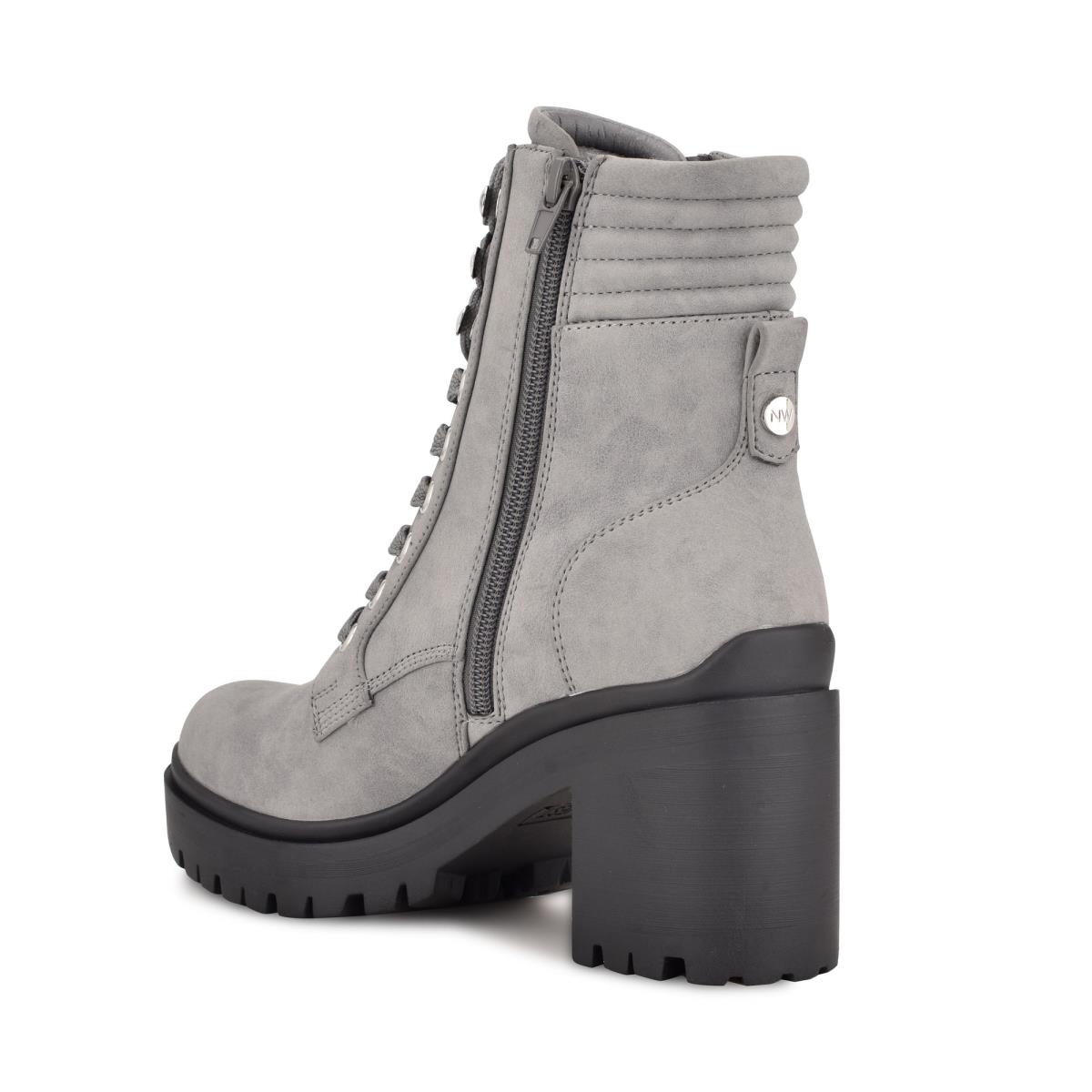 Nine West Quiz Heeled Booties Grey | ROVI15036