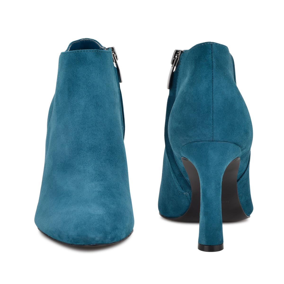 Nine West Raze Dress Booties Turquoise | RMKC68901