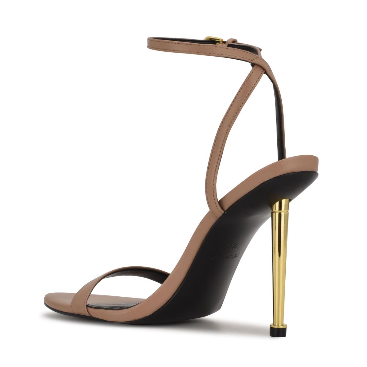 Nine West Reina Ankle Strap Sandals Brown | WPHG49160