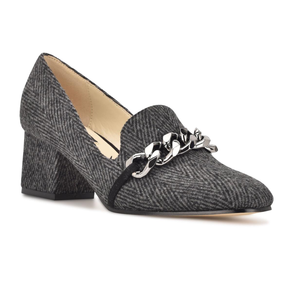 Nine West Remal Heeled Loafers Grey | DLQX35896