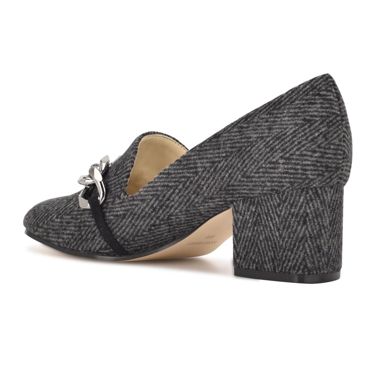 Nine West Remal Heeled Loafers Grey | DLQX35896