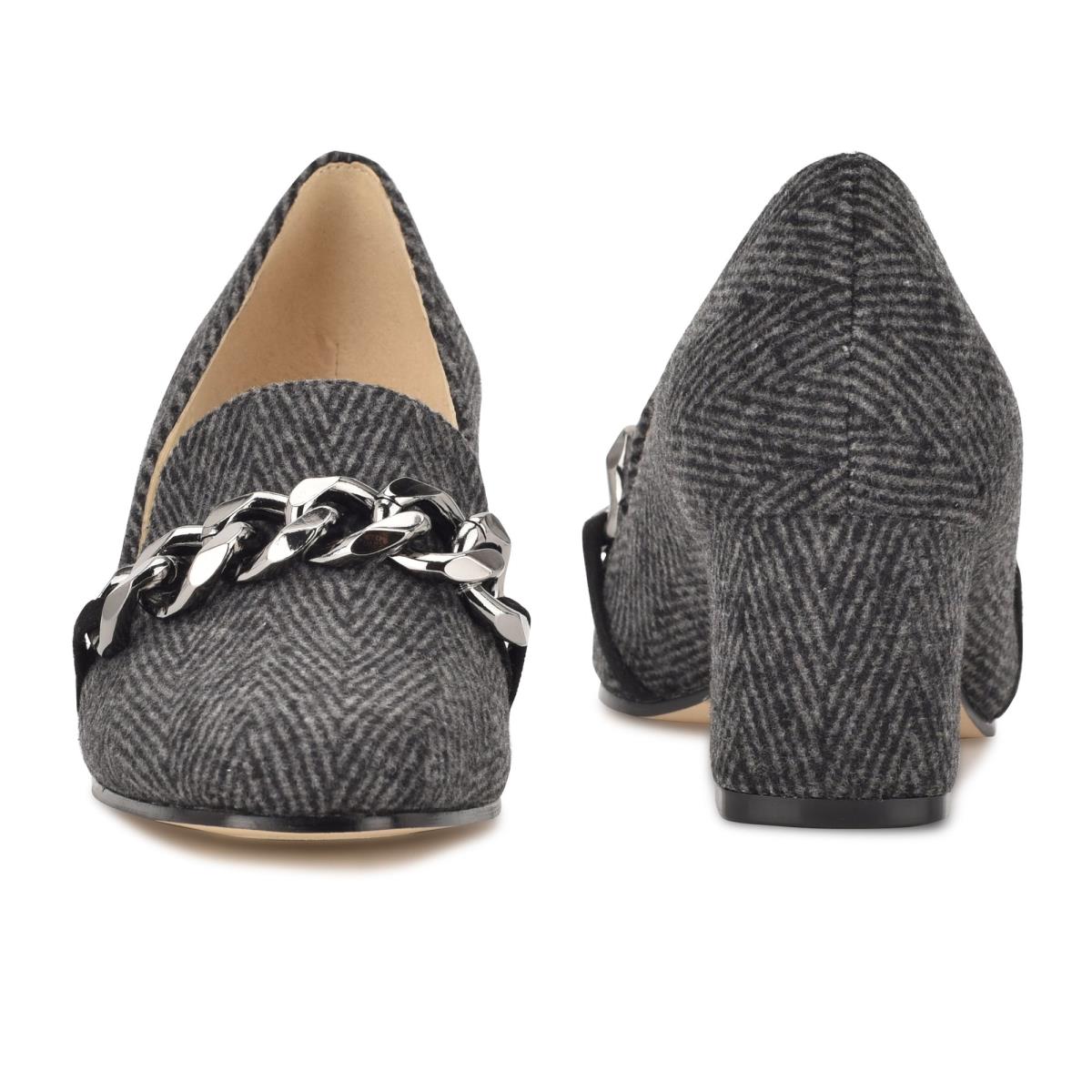 Nine West Remal Heeled Loafers Grey | DLQX35896