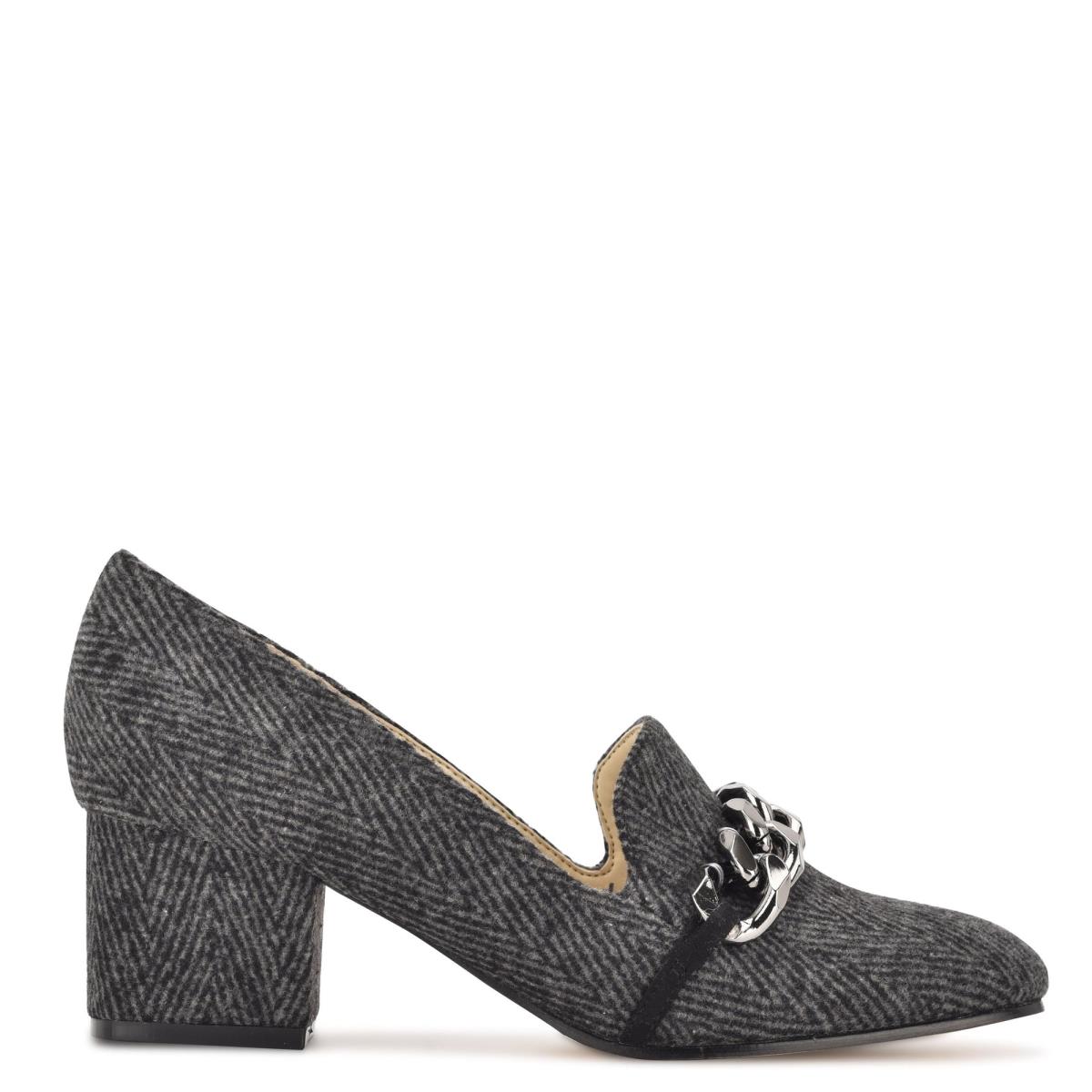 Nine West Remal Heeled Loafers Grey | DLQX35896