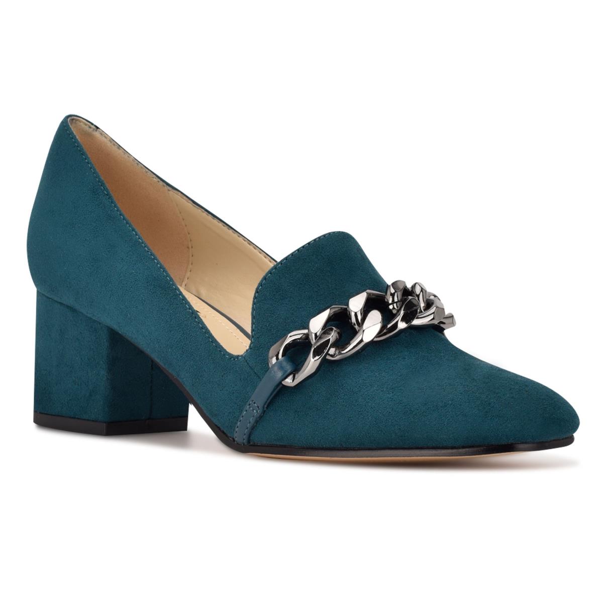 Nine West Remal Heeled Loafers Turquoise / Turquoise | LGSH39418