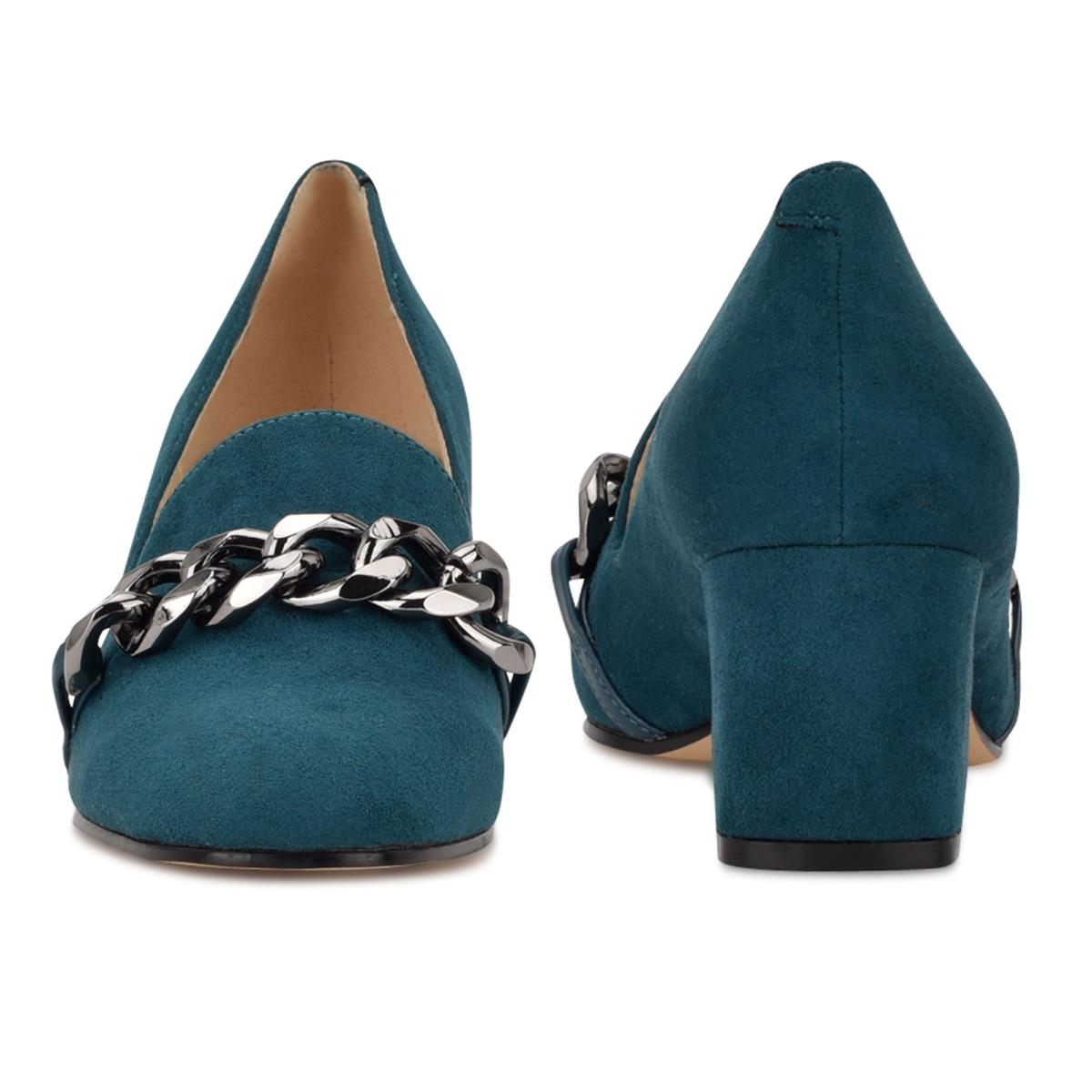 Nine West Remal Heeled Loafers Turquoise / Turquoise | LGSH39418