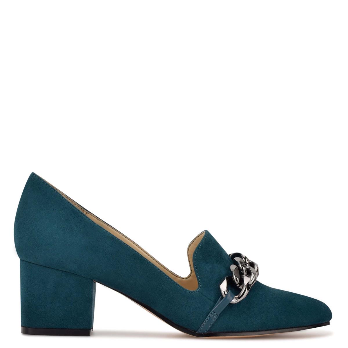 Nine West Remal Heeled Loafers Turquoise / Turquoise | LGSH39418