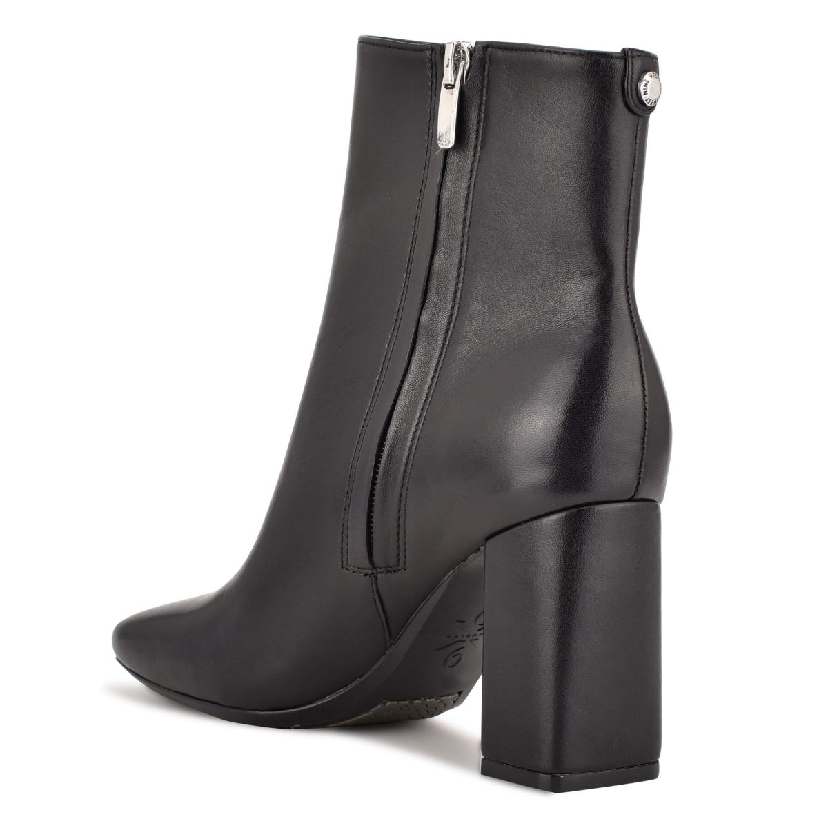 Nine West Sardo 9x9 Heeled Booties Black | ERAQ83416