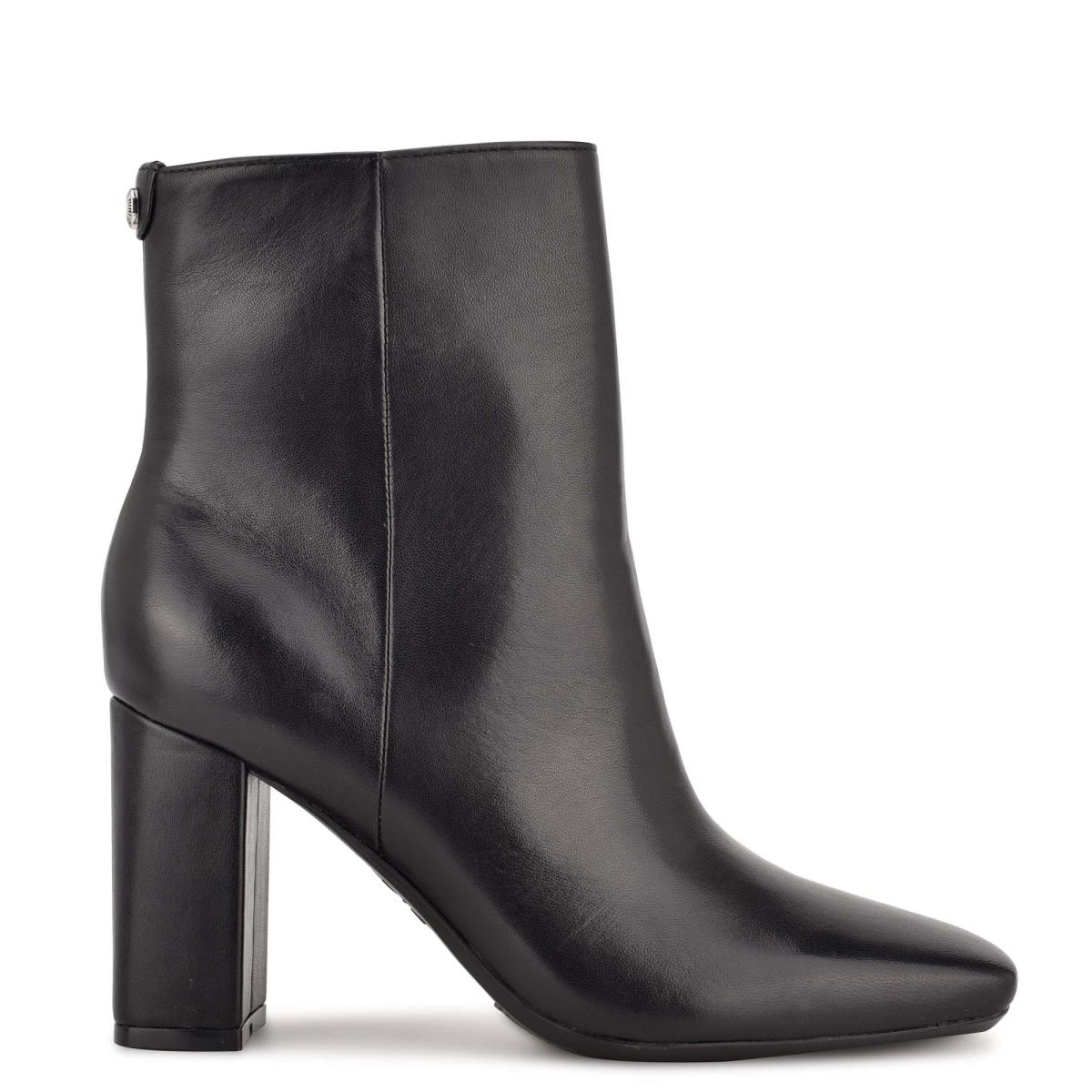 Nine West Sardo 9x9 Heeled Booties Black | ERAQ83416