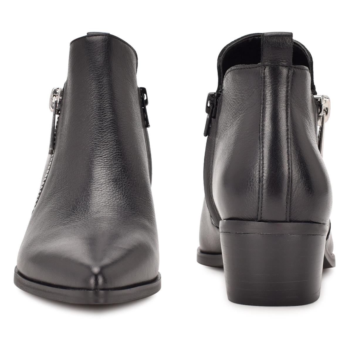 Nine West Single Pointy Toe Booties Black | ZCOT27598