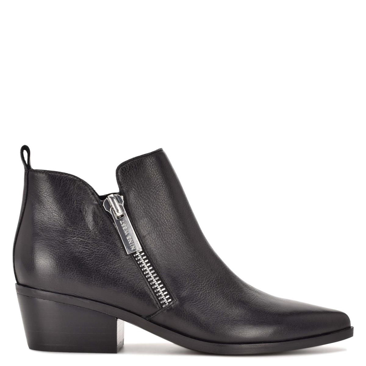 Nine West Single Pointy Toe Booties Black | ZCOT27598