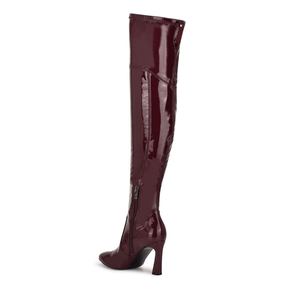 Nine West Sizzle Over The Knee Heel Boots Pink | BIPF47860