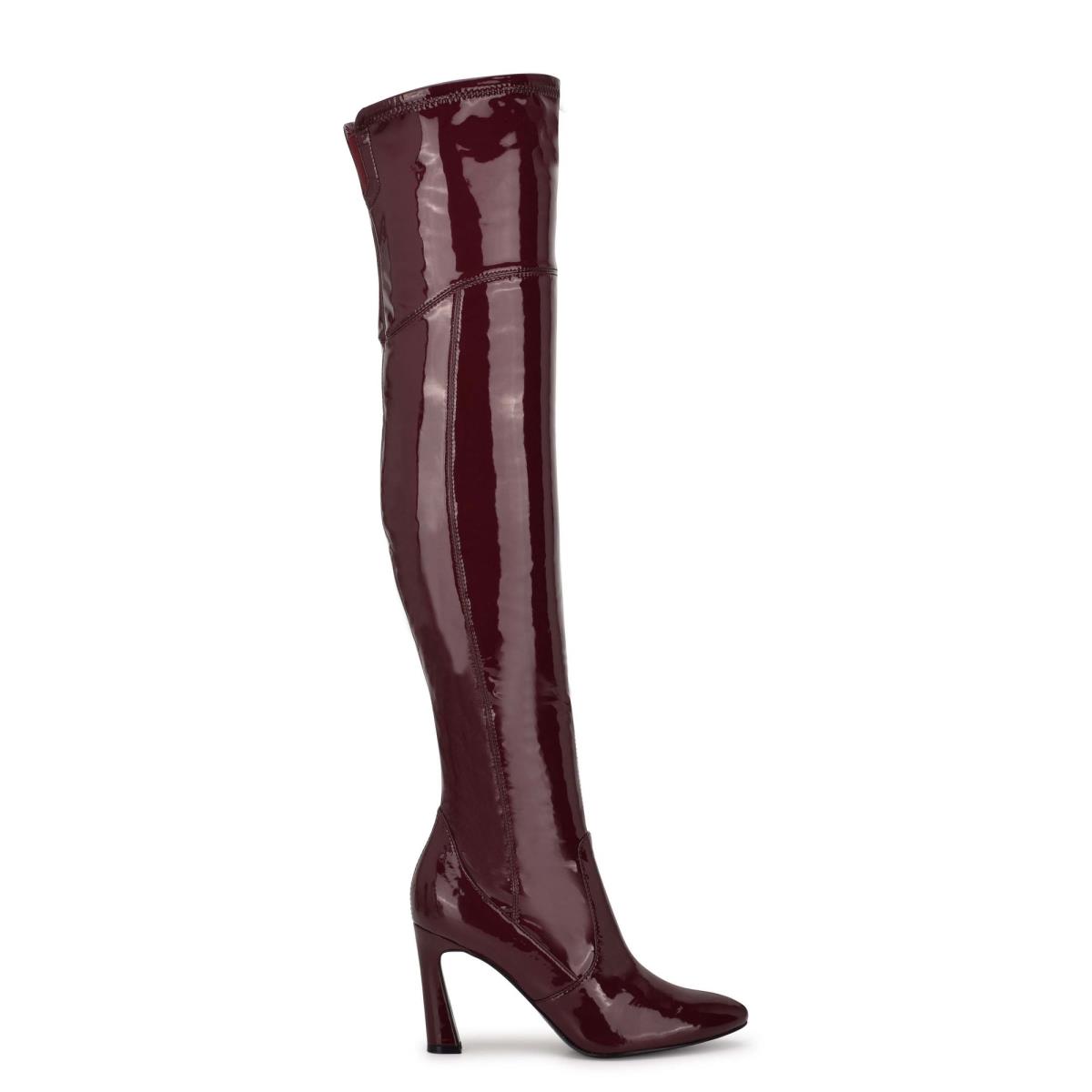 Nine West Sizzle Over The Knee Heel Boots Pink | BIPF47860