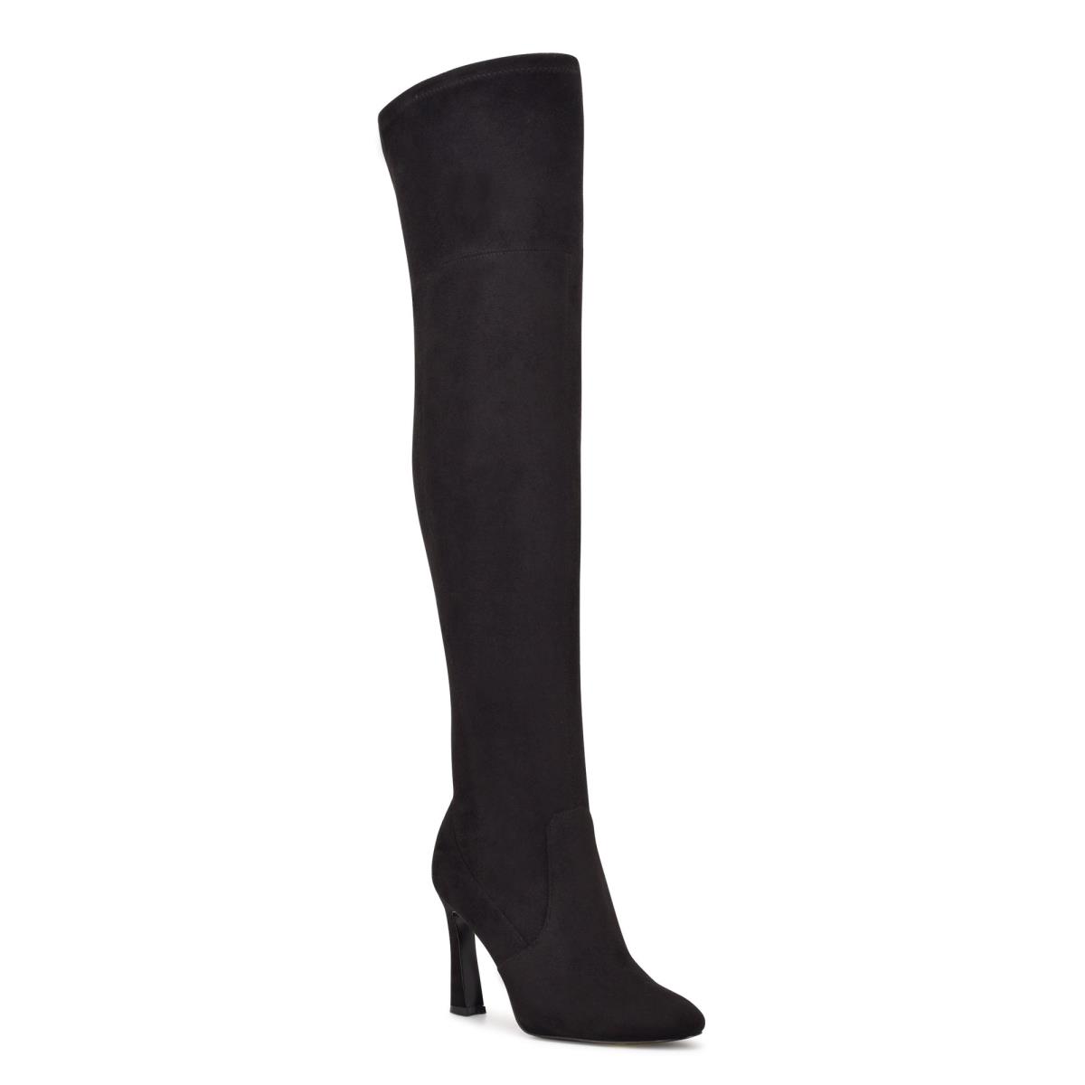 Nine West Sizzle Over The Knee Heel Boots Black | XFOC74381