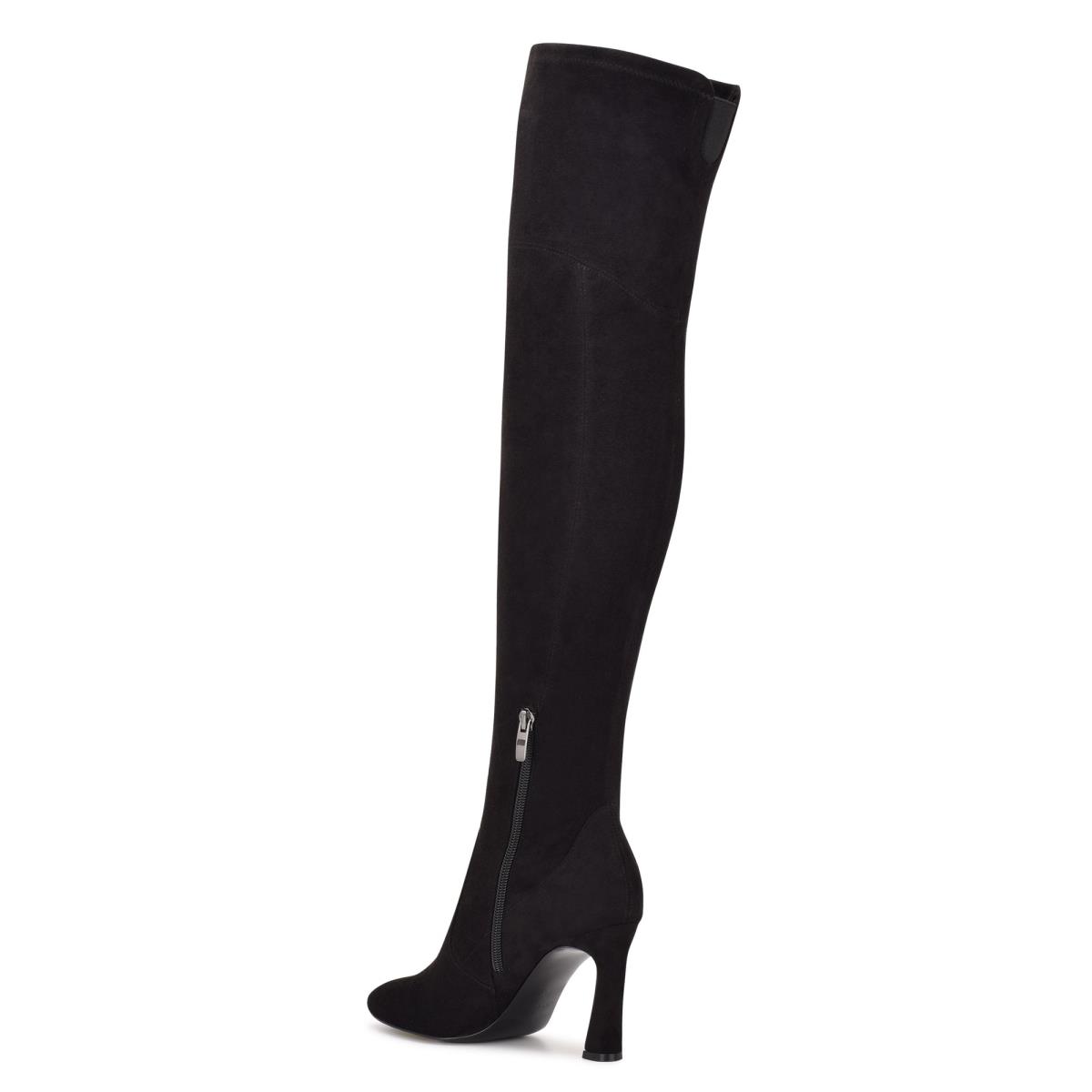 Nine West Sizzle Over The Knee Heel Boots Black | XFOC74381