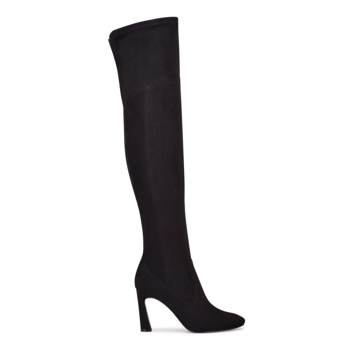 Nine West Sizzle Over The Knee Heel Boots Black | XFOC74381