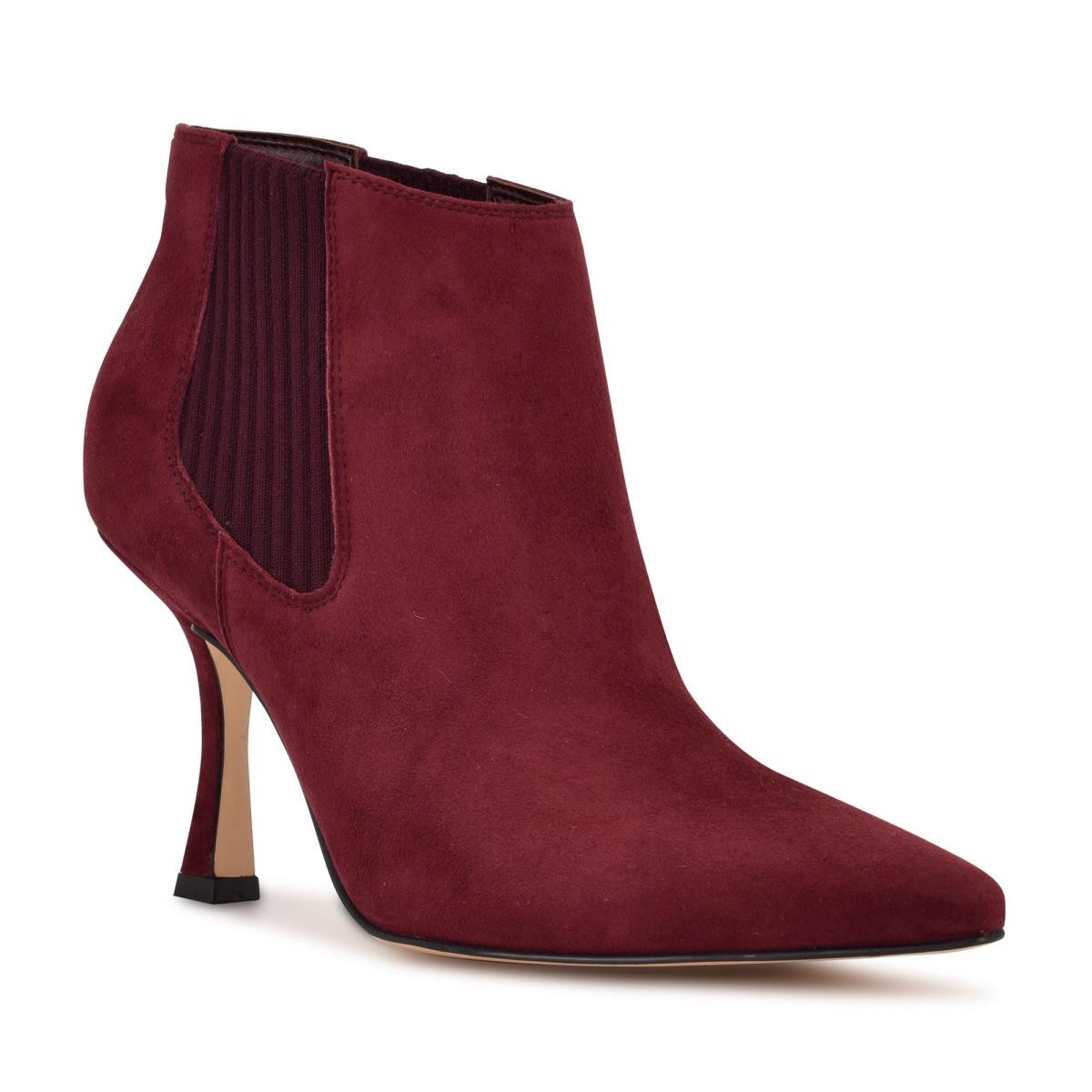 Nine West Sofia Dress Booties Burgundy | LECS82534