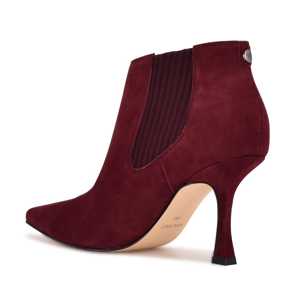 Nine West Sofia Dress Booties Burgundy | LECS82534