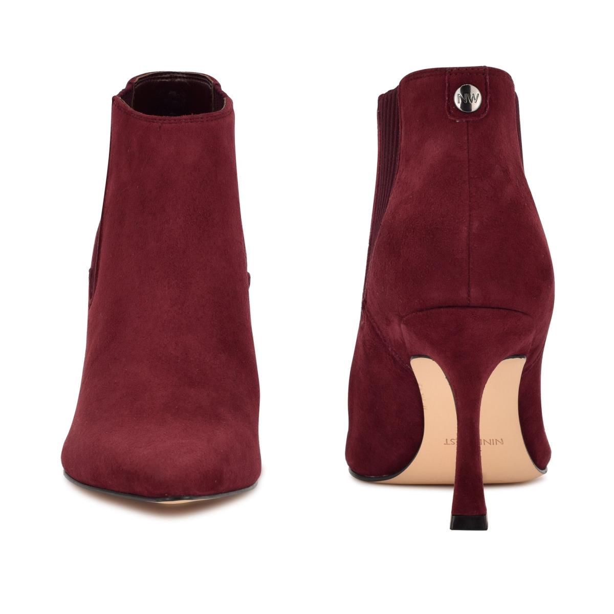 Nine West Sofia Dress Booties Burgundy | LECS82534