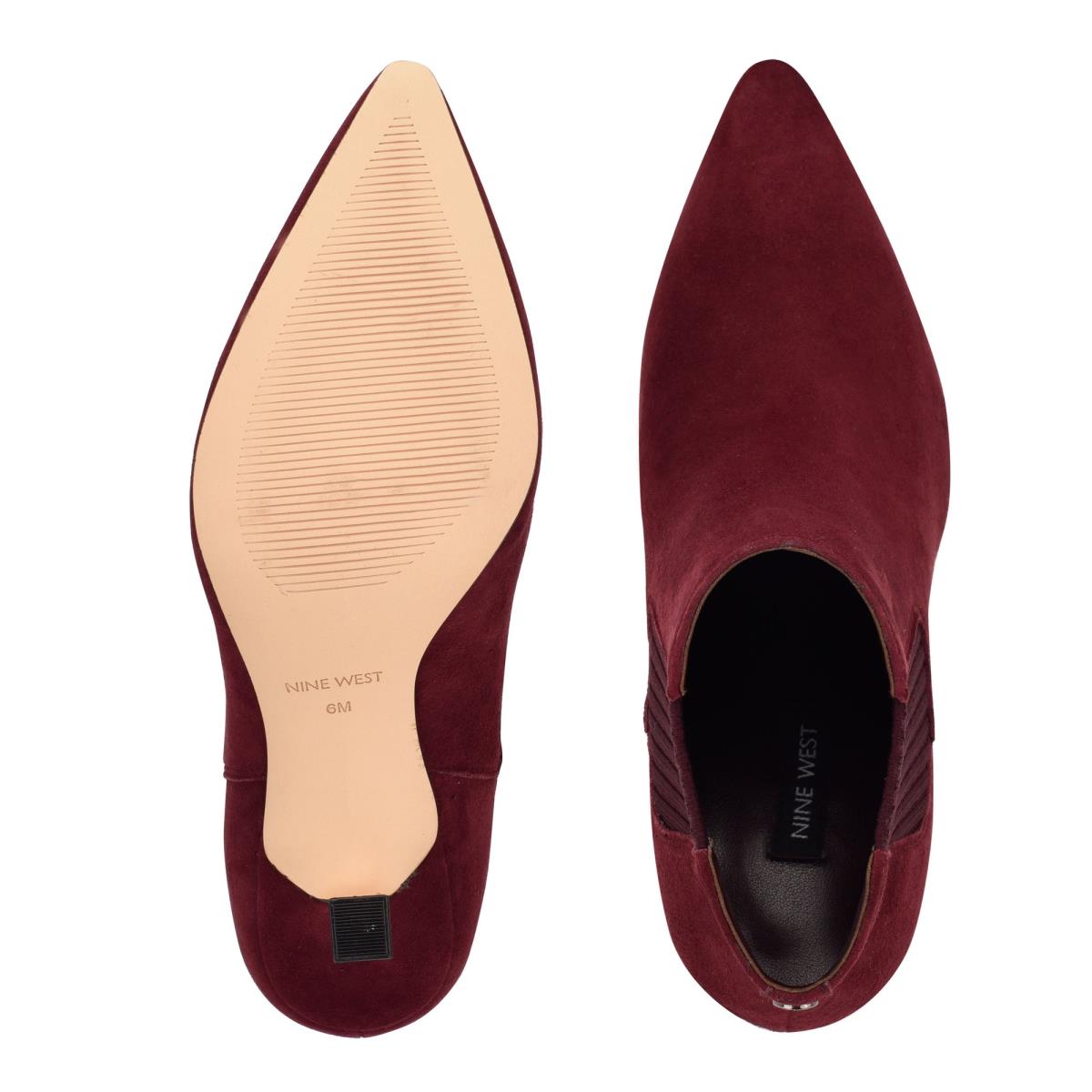 Nine West Sofia Dress Booties Burgundy | LECS82534