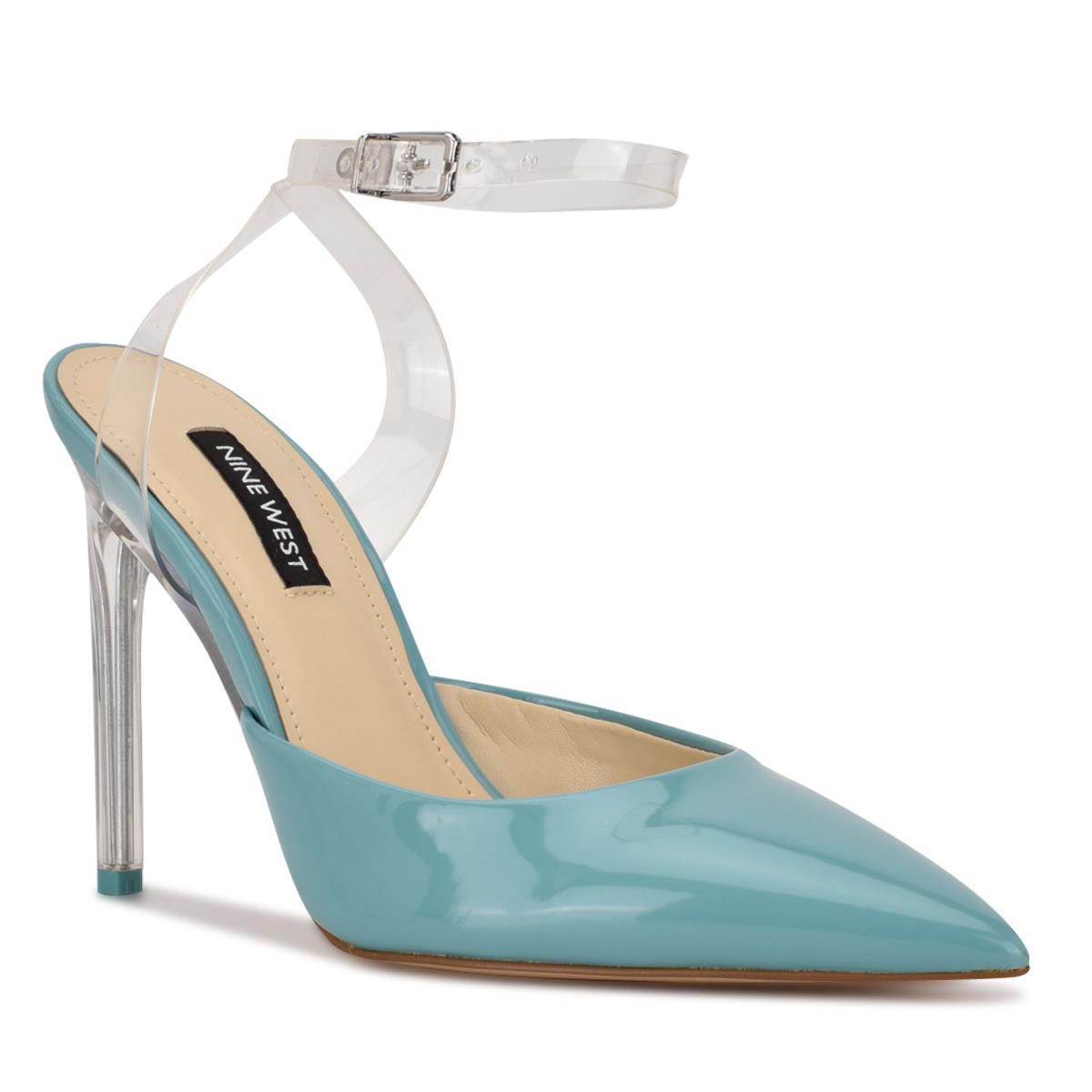 Nine West Sparkea Ankle Strap Pumps Blue | ICJT06835