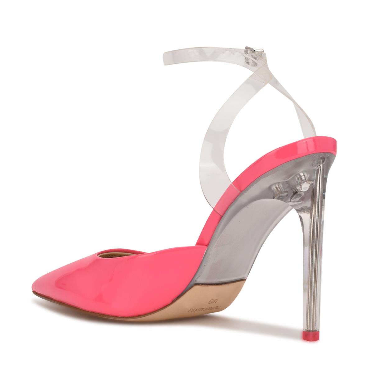 Nine West Sparkea Ankle Strap Pumps Pink | WXBL71905