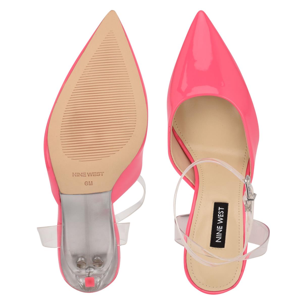 Nine West Sparkea Ankle Strap Pumps Pink | WXBL71905