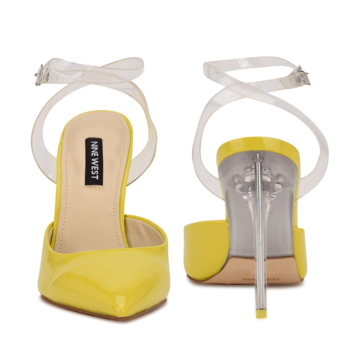 Nine West Sparkea Ankle Strap Pumps Yellow | FJDM57491