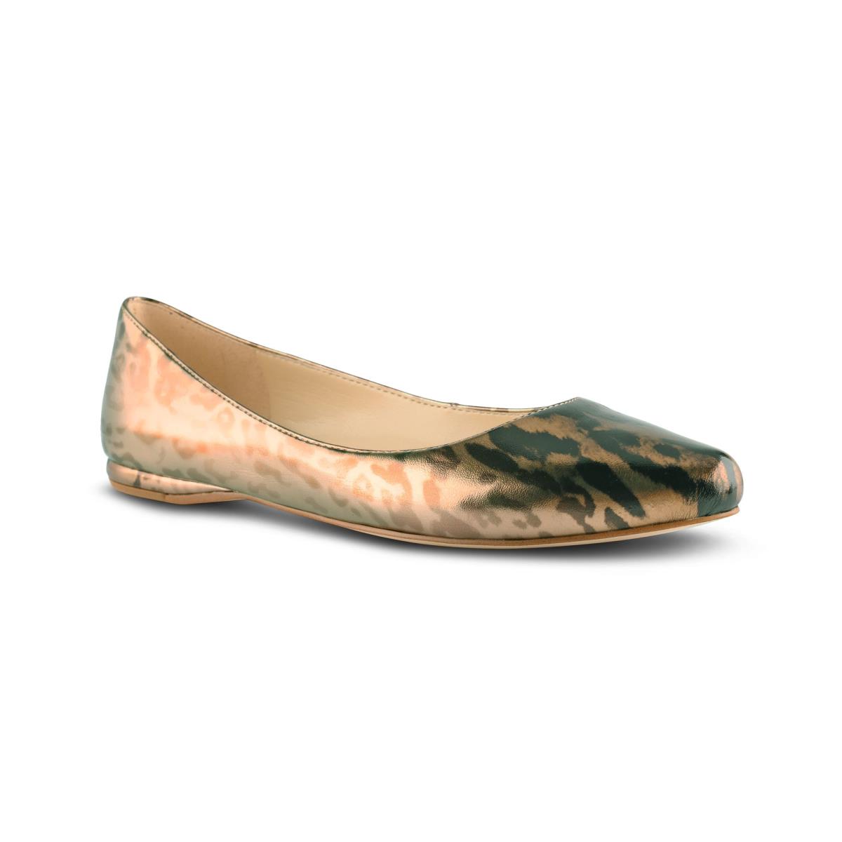 Nine West Speakup Almond Toe Ballet Flats Leopard | DUFE57380