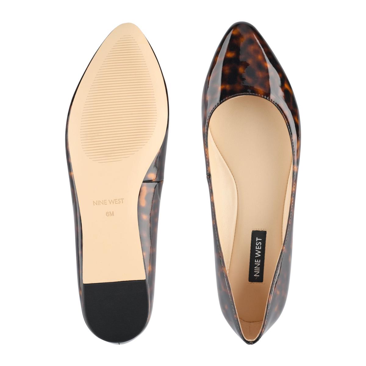 Nine West Speakup Almond Toe Ballet Flats Black | JKCW16485