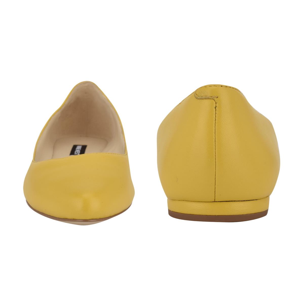 Nine West Speakup Almond Toe Ballet Flats Yellow | RTVY64512