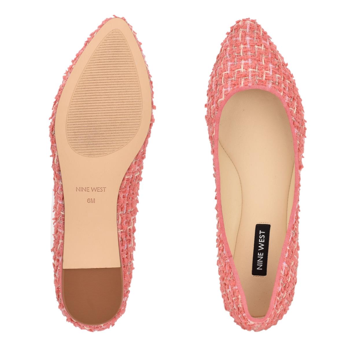 Nine West Speakup Almond Toe Ballet Flats Coral | SCWE06945