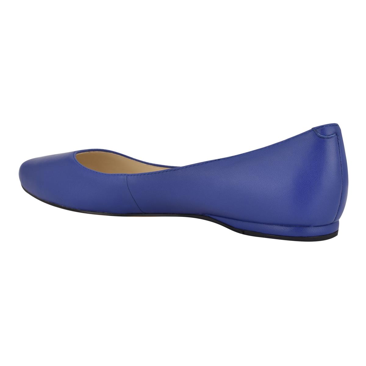 Nine West Speakup Almond Toe Ballet Flats Navy | VBDO65217