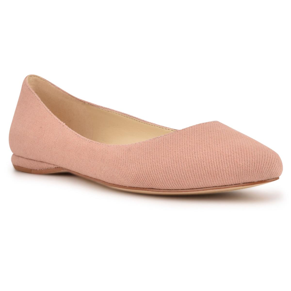 Nine West Speakup Almond Toe Ballet Flats Pink | YDNB49328