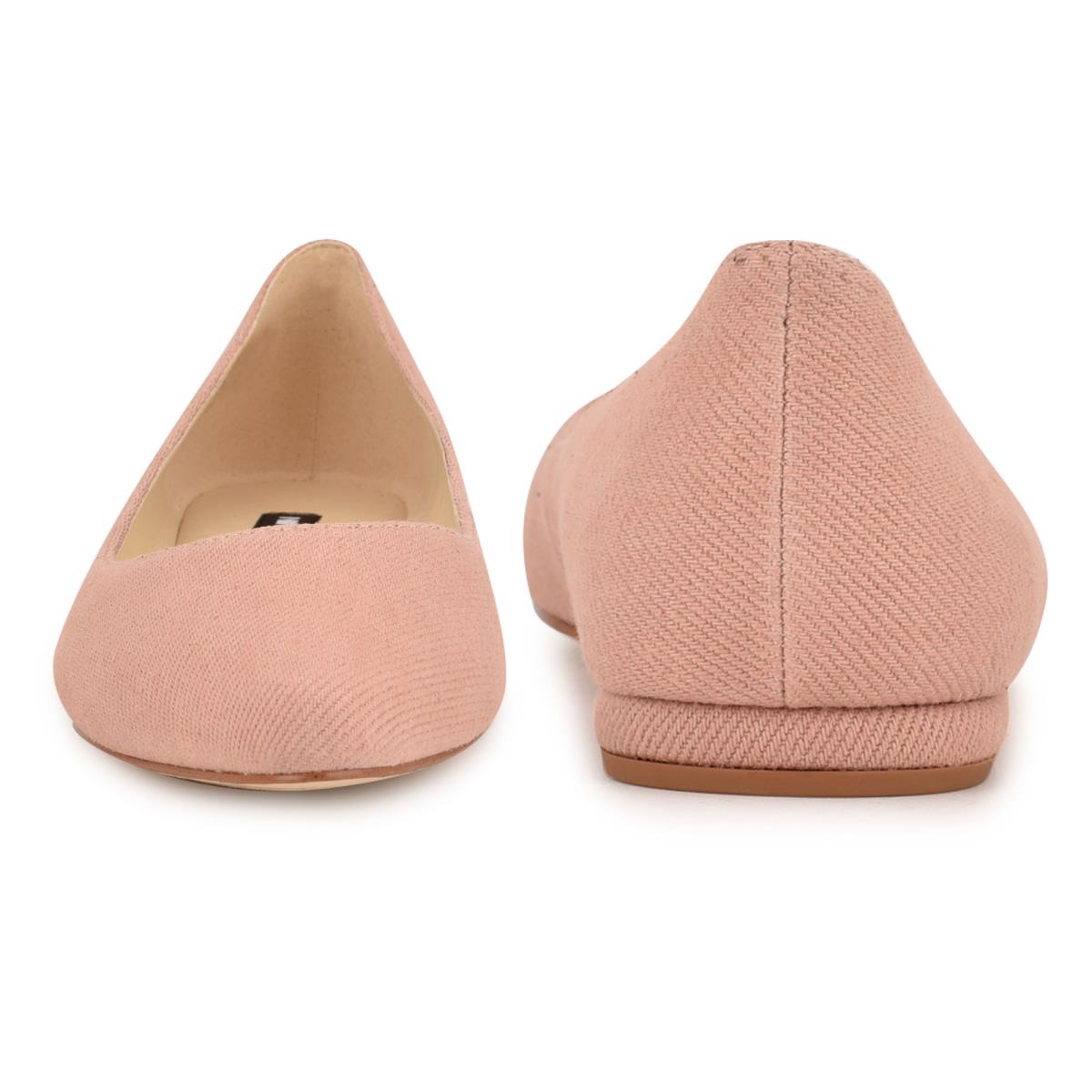 Nine West Speakup Almond Toe Ballet Flats Pink | YDNB49328