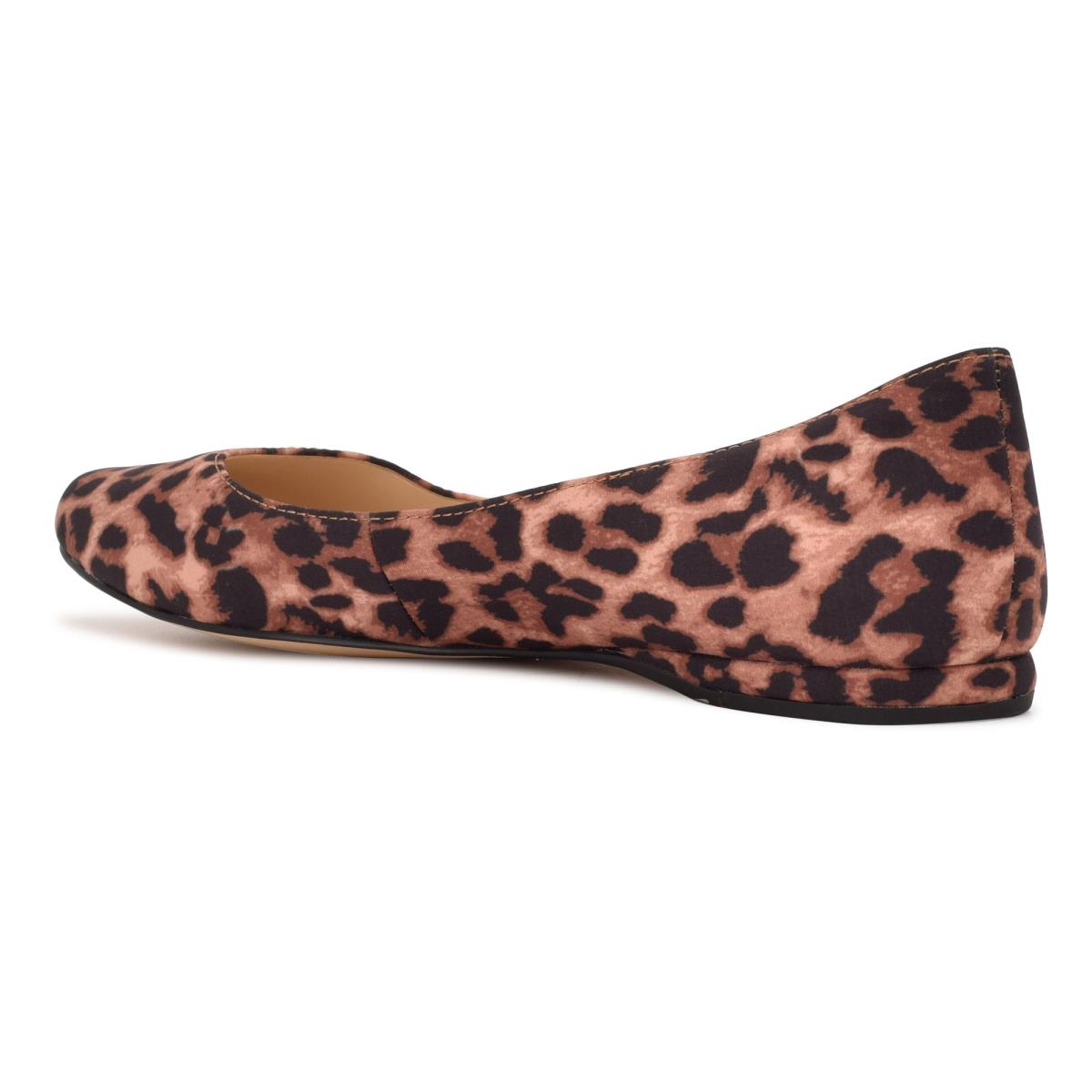 Nine West Speakup Almond Toe Ballet Flats Leopard | YNJW91765