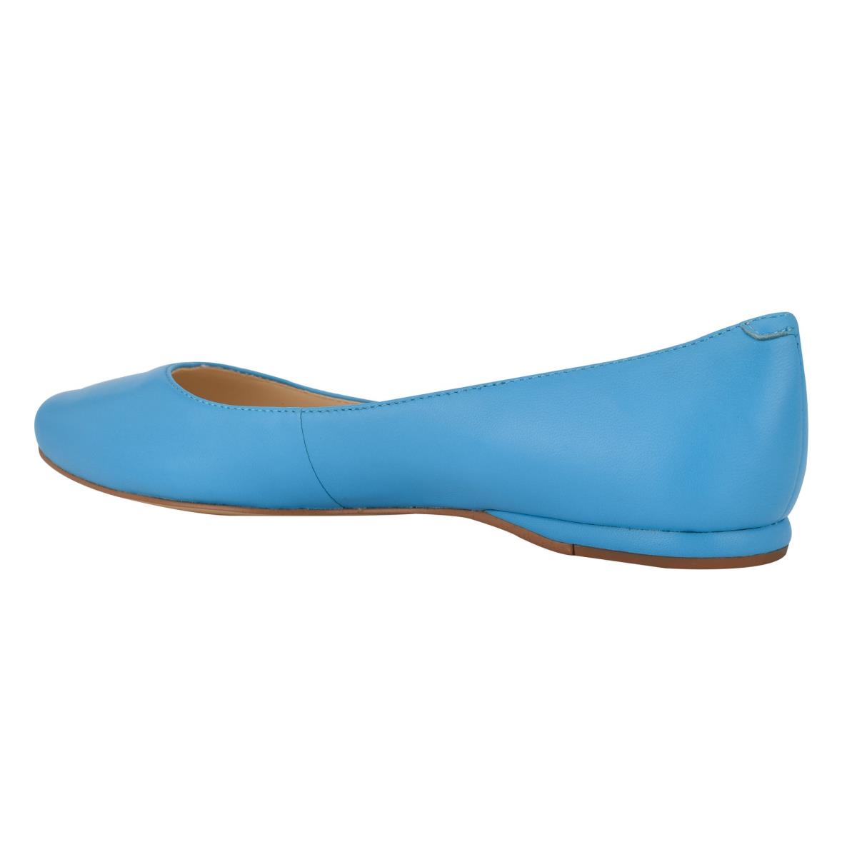 Nine West Speakup Almond Toe Ballet Flats Blue | YWJP23874