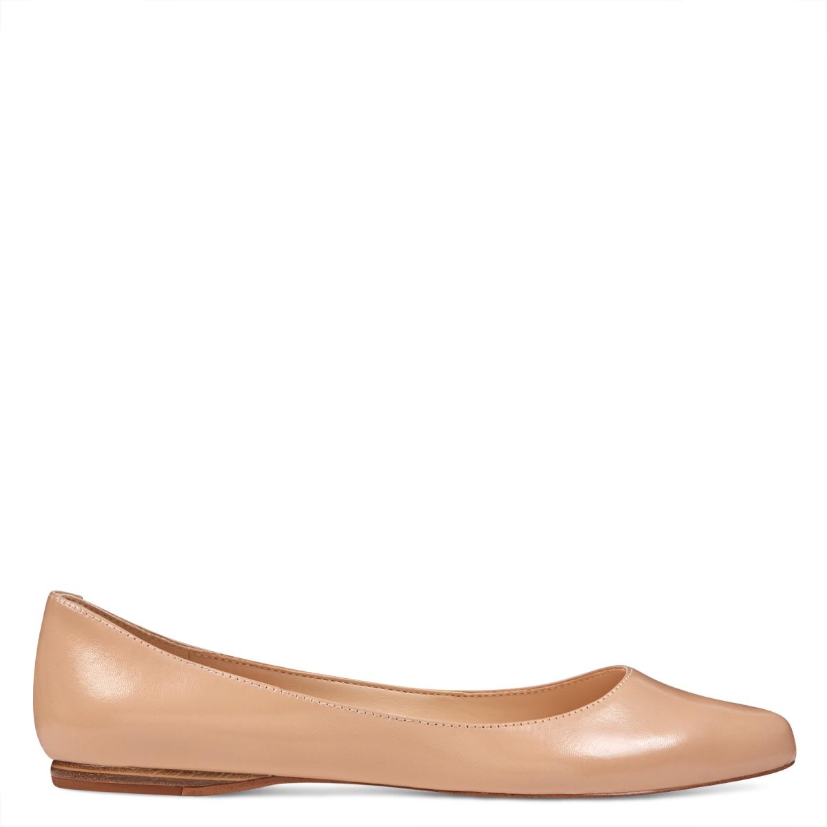 Nine West Speakup Almond Toe Flats Beige | VOAM93580