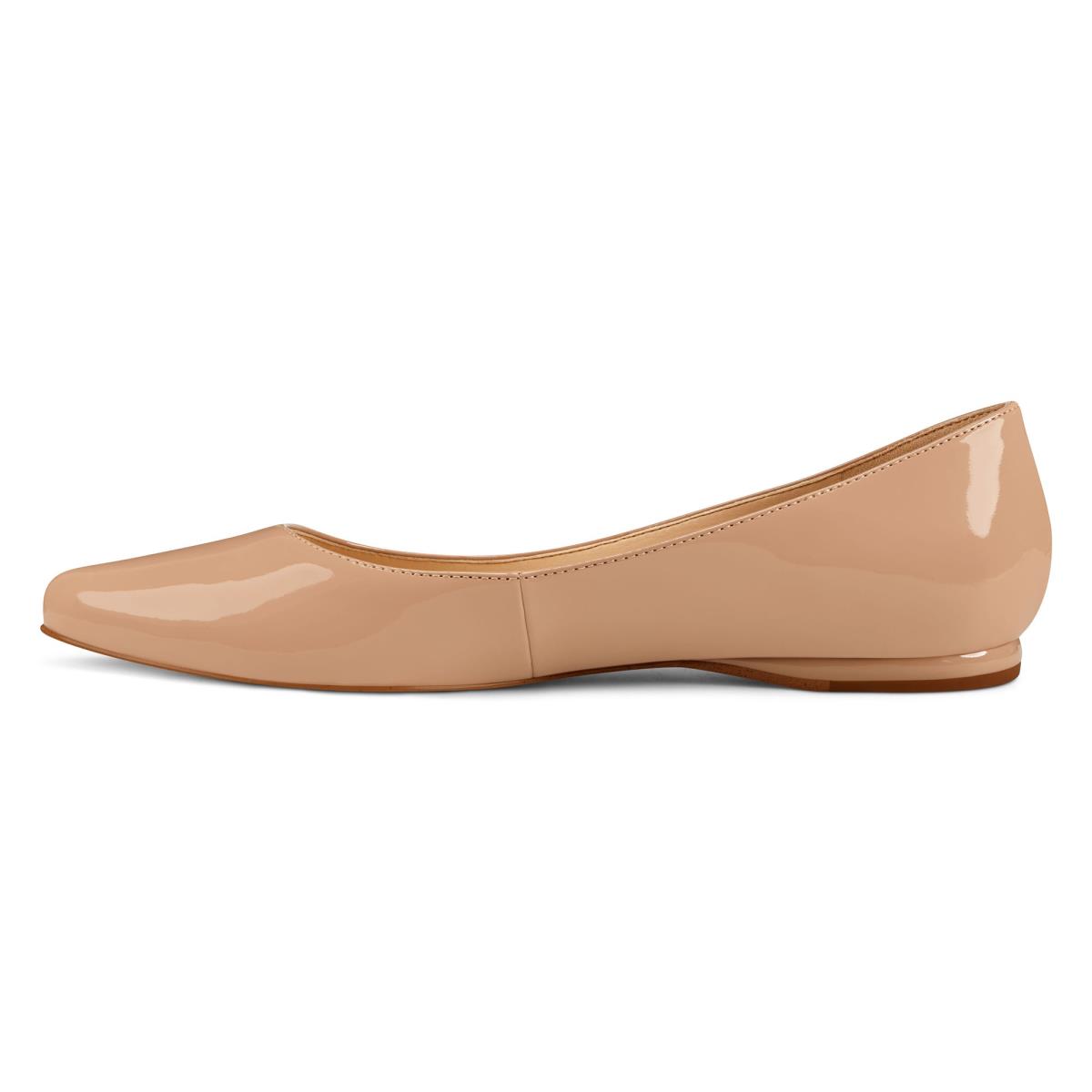 Nine West Speakup Almond Toe Flats Grey / Brown | SYVJ76381