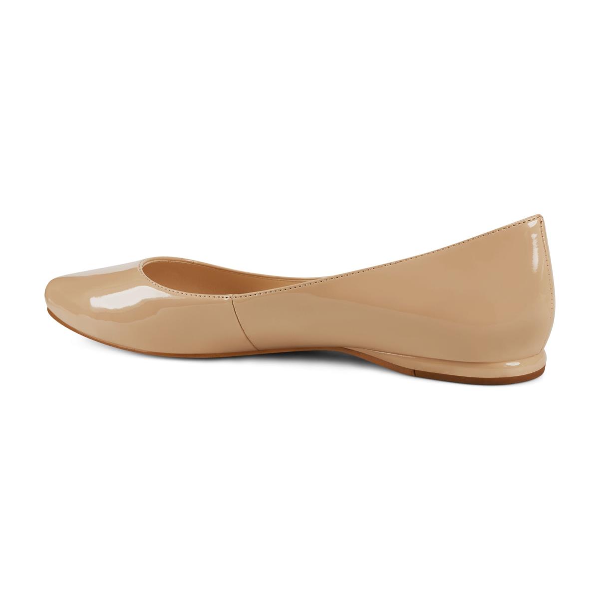 Nine West Speakup Almond Toe Flats Light Beige | GTLY67891