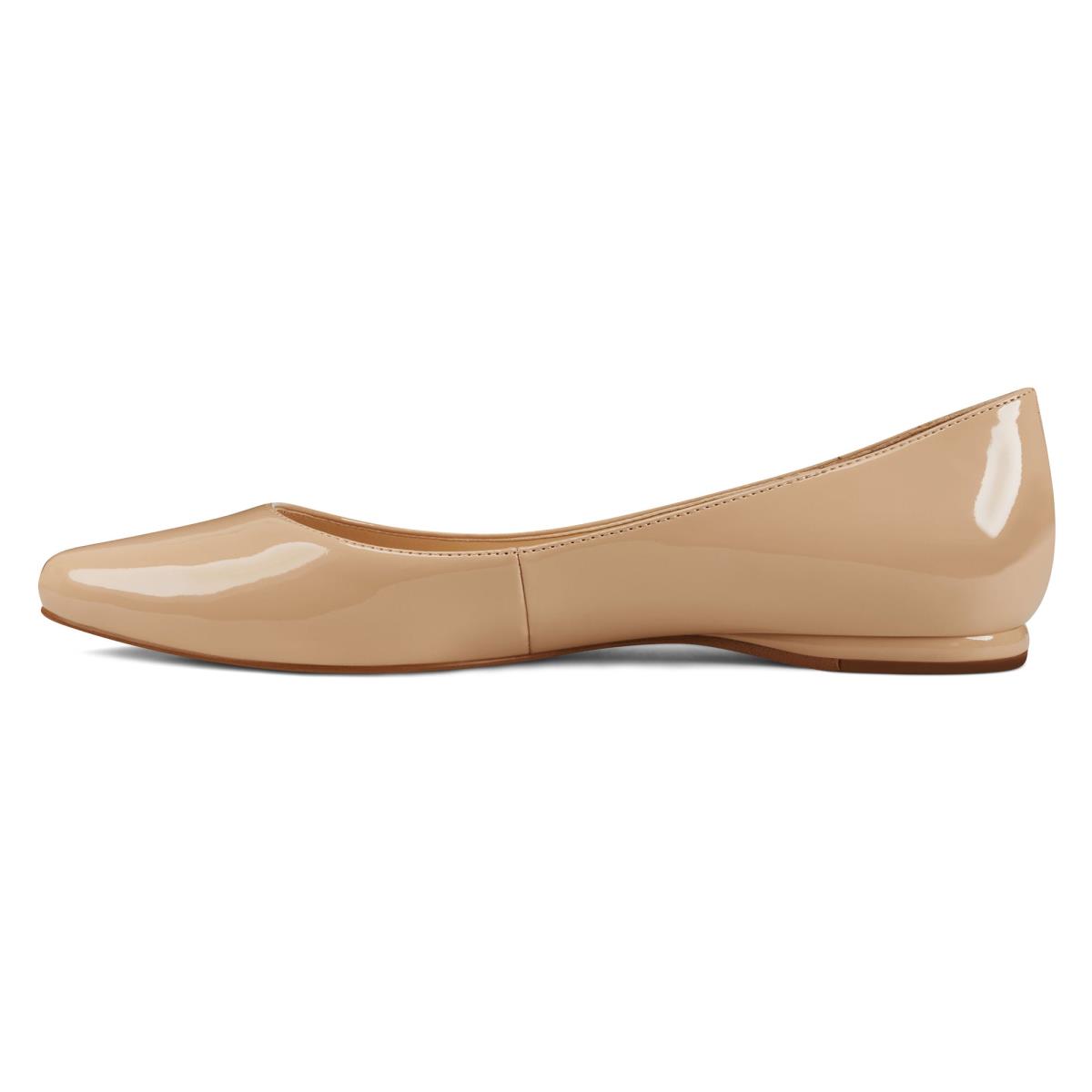 Nine West Speakup Almond Toe Flats Light Beige | GTLY67891