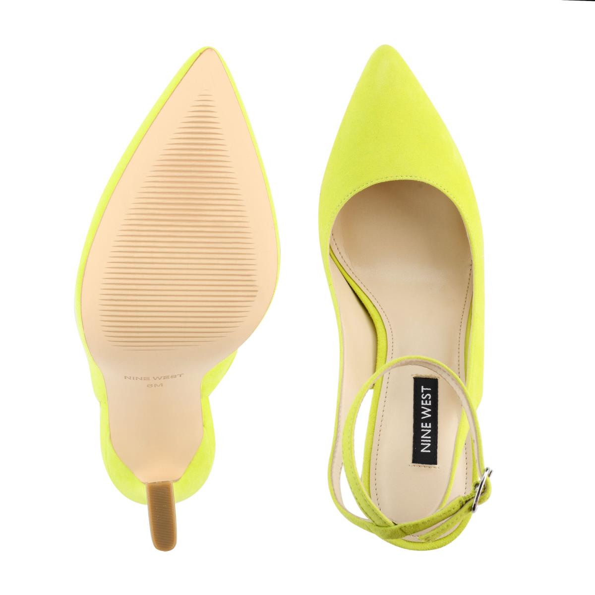 Nine West Tabita Ankle Strap Dress Pumps Yellow | AHMD92045