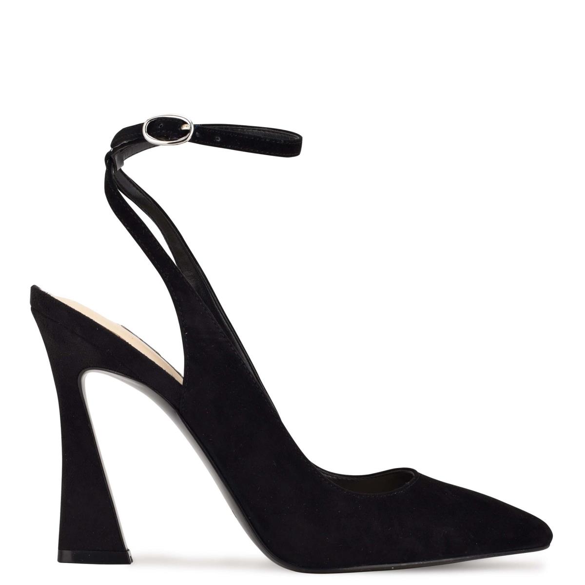 Nine West Tabita Ankle Strap Dress Pumps Black | CFSI05794