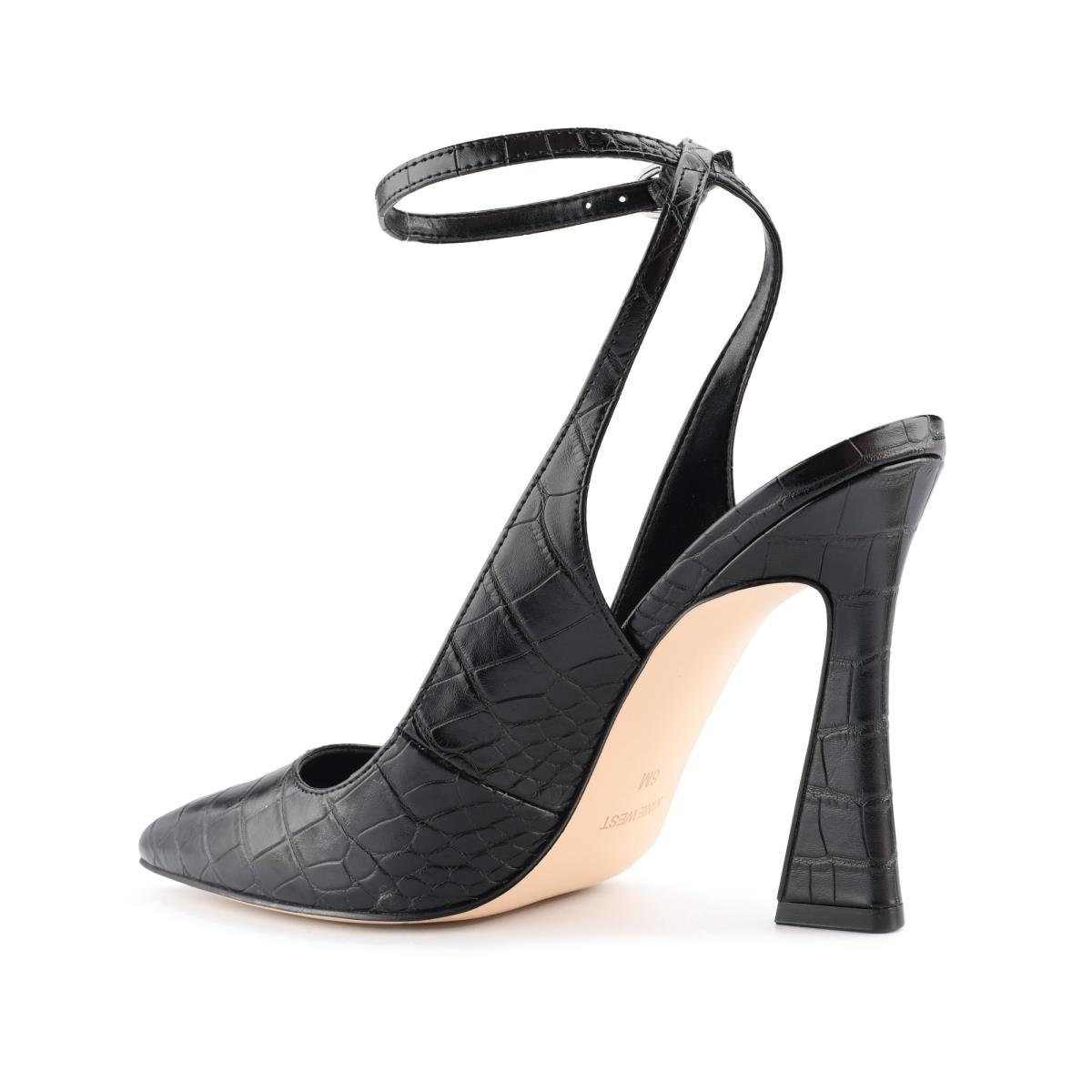 Nine West Tabita Ankle Strap Dress Pumps Black | SBET69587