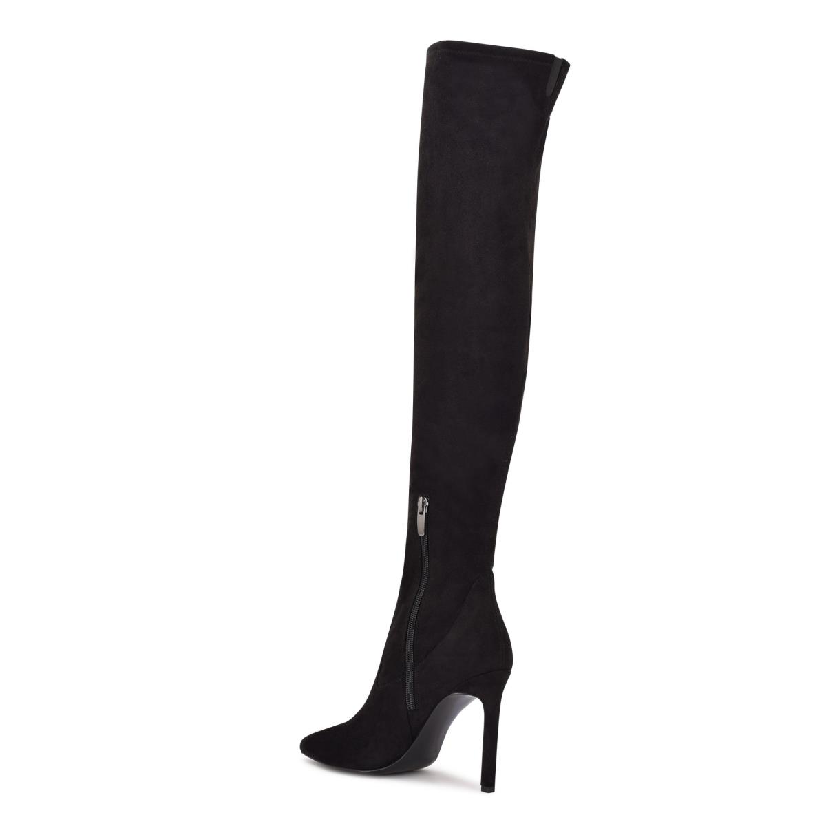 Nine West Tacy Over The Knee Boots Black | GWQD84560