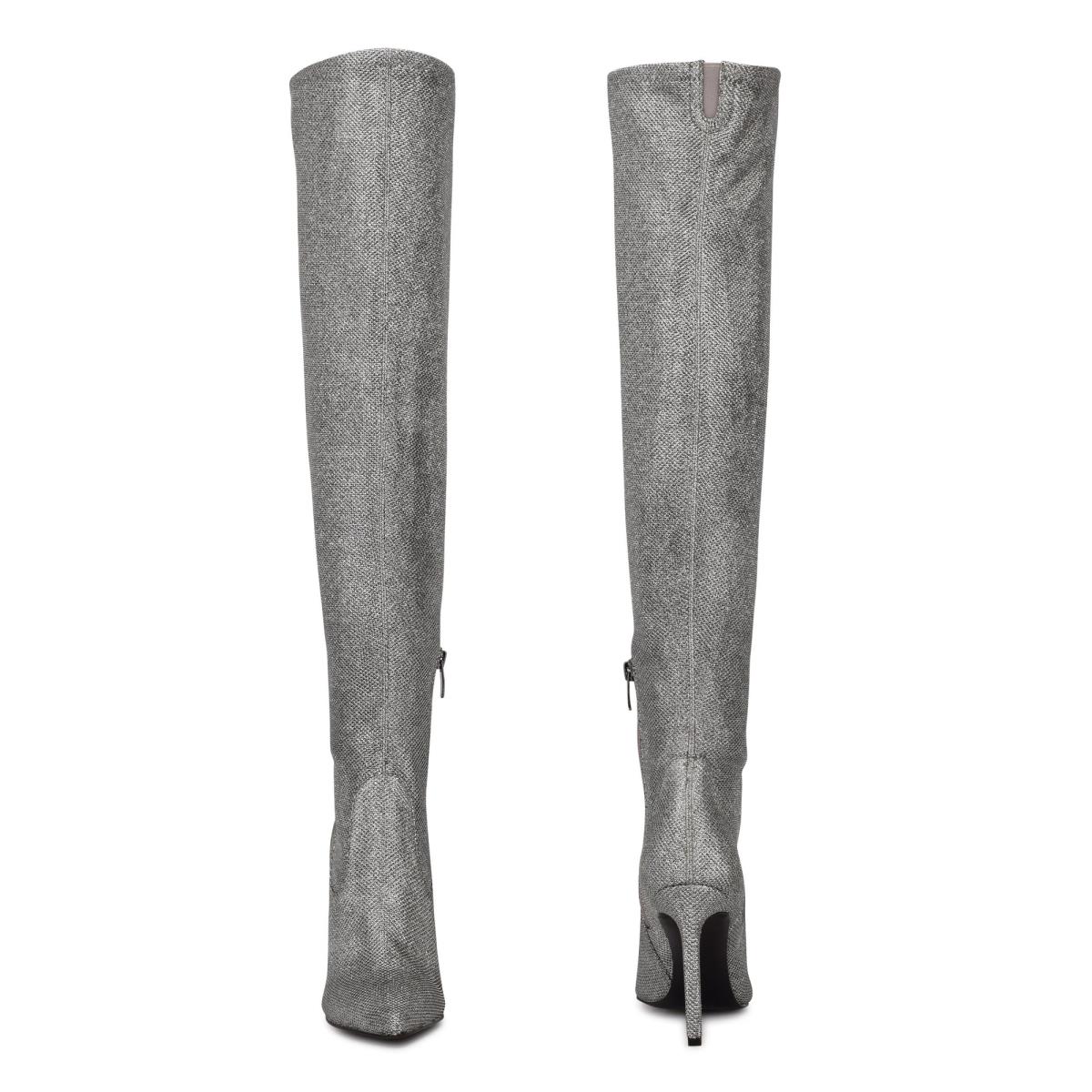 Nine West Tacy Over The Knee Boots Blue / Grey | QWIP05431