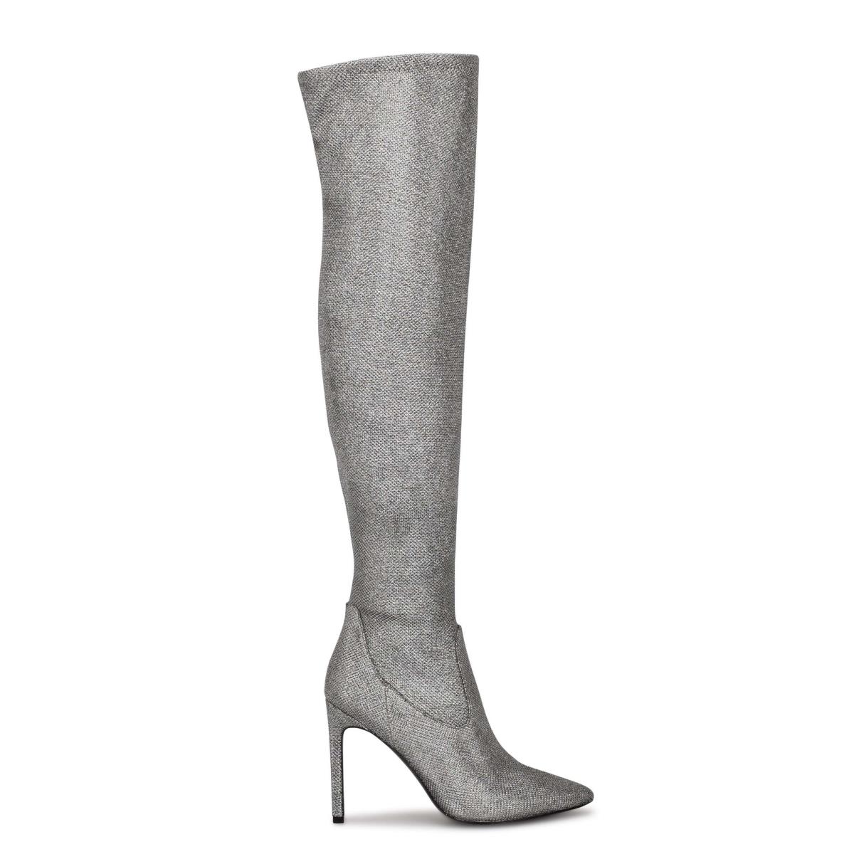 Nine West Tacy Over The Knee Boots Blue / Grey | QWIP05431